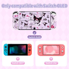 Kuitmor Skin Stickers Compatible with Switch,Anime Vinyl Decal,Switch Full Wrap Protective Skin Joy Con Film Sticker - KLM Sweet Calling (for Switch OLED)