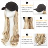 Tess Women's Long Wavy Synthetic Hair Extensions with Black Baseball