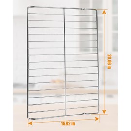WB48T10063 Range Oven Rack Fit for GE General Electric Hotpoint Oven Stove, Stainless Steel Oven Rack Replace AP4538468 PS2577619 1550790 AH2577619 EA2577619, 24 x 17 Inch, 2 Pack