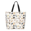 OLUSENMO Cartoon Dog Lover Tote Bag Large Durable Handbag Lightweight
