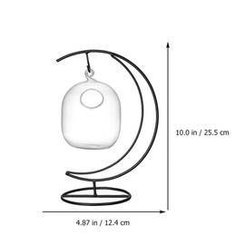 Angoily Bar Glasses Cocktail Glass with Iron Stand Clear Wine Glass Beverage Glass Hanging Bars Drink Cup Glassware for KTV Home Bar Club Black Transparent Martini Glasses