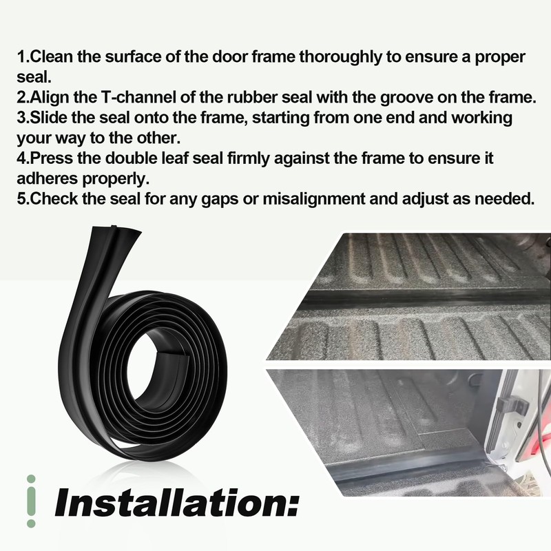 6.4 FT Rubber Double Leaf Truck Cap Rear Door Bottom