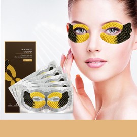 Boderi Black Gold Under Eye Patches, 5PCS Pearl Caviar Concentration Essence Eye Masks-Grace Under Eye Masks for Dark Circles and Puffiness
