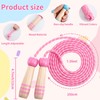 2 Pcs Jump Rope for Kids Adjustable (Pink+Blue)