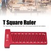Hole Positioning Ruler Aluminum Alloy 100mm Metric Scale T Ruler