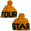 Fourstar Skateboard Beanie POM POM Yellow Cap