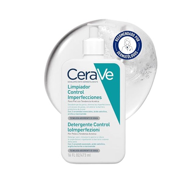 CeraVe Limpiador Control Imperfecciones 16oz para piel con tendencia al