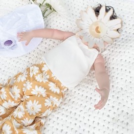 Kaipiclos Toddler Baby Girl Sleeveless Halter Ribbed Solid Romper Sunflower Floral Print Flare Bell Bottoms Pants Outfit