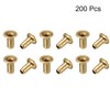 sourcing map Hollow Rivet,2mm x 4mm Through Hole Copper Hollow