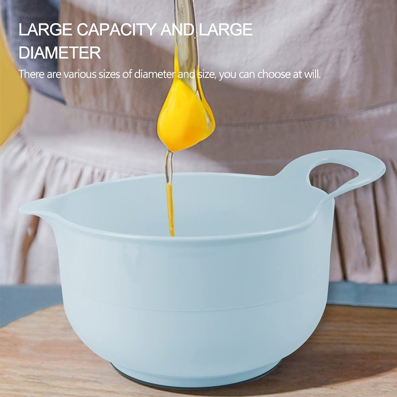 BoxedHome Mixing Bowl Set, Blue Plastic Bowl, Salad Bowl Set,