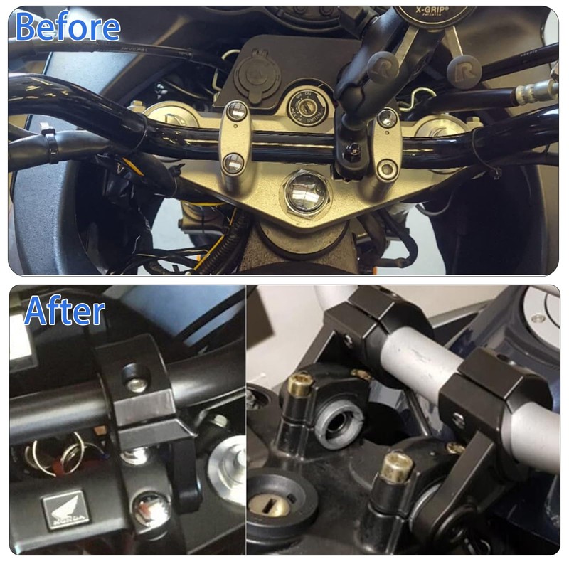 Bledtax Pivoting Handlebar Clamp Risers 2 Inch Universal Motorcycle for