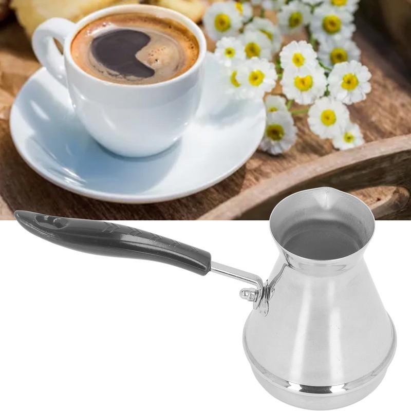 2PCS Turkish Coffee Pot Stainless Steel Stovetop Pour Over Coffee