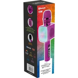 Bigben - Party BTMIC - Wireless Microphone + Speaker with Light Effects - Pink