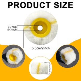 WYXDSDEV 24pcs Pipe Paint Rollers 1.18 inch, Mini Paint Roller for Touch up Trim Edge or Corner, Extra Small Paint Brushes, Tiny Painting Tool, Replacement Accessories
