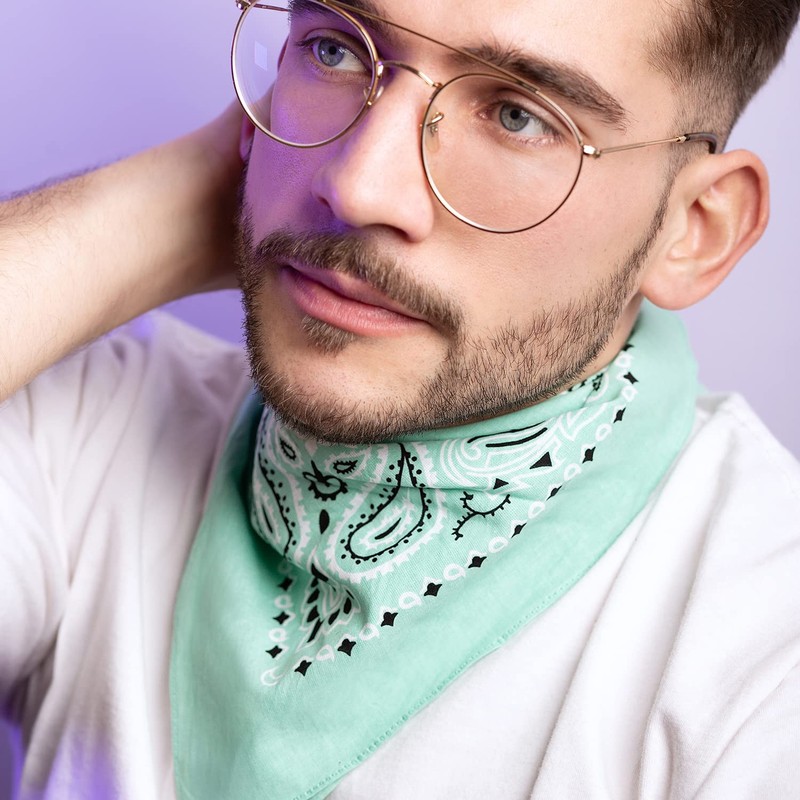 Karl Loven Bandana, Neckerchief, Headscarf, Original Paisley Pattern, Bikers’ Headwear,