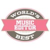 CafePress Music Editor Gift Large Die Cut Sticker, 8.75" x