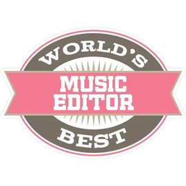 CafePress Music Editor Gift Large Die Cut Sticker, 8.75" x 8.75" Matte Finish