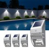 4 Pack Solar Wall Lights, Stainless Steels Outdoor Waterproof Motion