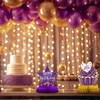 Purple and Gold Birthday Decorations – 12PCS Honeycomb Table Centerpieces