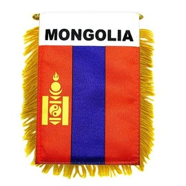 Wholesale lot 12 Mongolia Mini Flag 4"x6" Window Banner w/suction cup