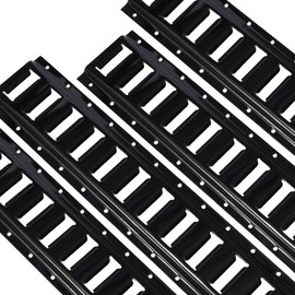 ARMORLOGISTICS E-Track Tie-Down Rail Kit, 4' E Track Rail 4 Pack for Garages, Vans, Trailers, Motorcycle Tie Downs, Powder Coat, 6,000 lbs Breaking Strength