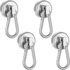 POPPSTAR Carabiner Magnet Strong, 4X (17kg Clamping Force) Neodymium Hook