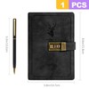 ZeriLion 240 Pages A5 Lock Journal Retro PU Leather Locking