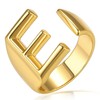 Women's Initial E Rings, GoldChic Jewelry Gold Letter Open Ring
