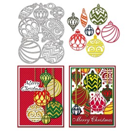 BENECREAT Christmas Bell Cutting Dies, Snowman, Christmas Light Ball Carbon Steel Embossing Tool Die Cuts Metal Templates for DIY Scrapbooking, Photo Album, Decorative Embossing