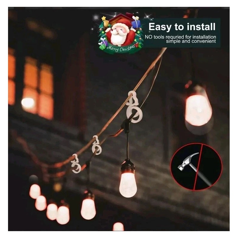 Brightown 100 Mini Plastic Lights Clips Banister Railing Fence Deck