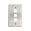 Networx Keystone Wall Plates (3 PORT, STAINLESS STEEL)