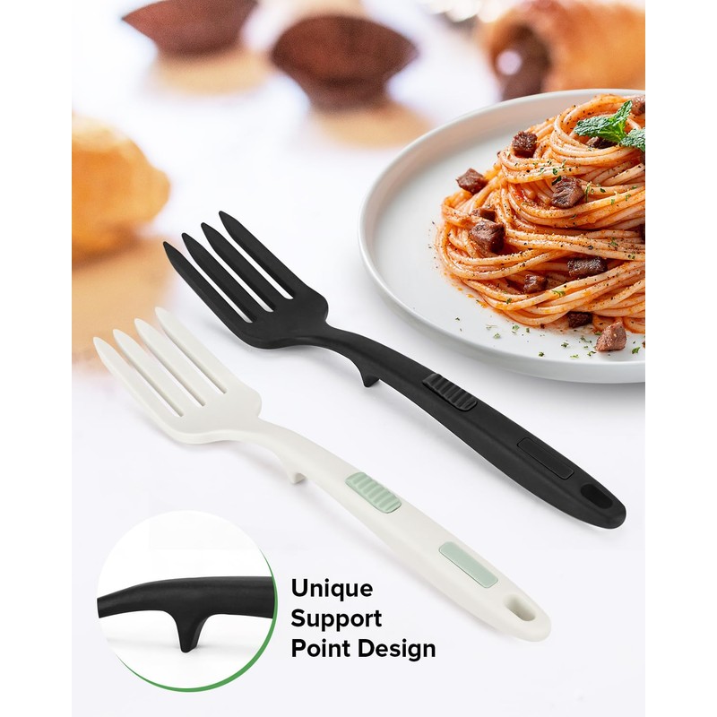 Silicone Flexible Cooking Fork, 11.6 Inch Heat Resistant, Large Non
