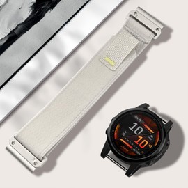 Koazon Trail Loop Nylon 22mm Quick Fit Watchband Compatible with Garmin Fenix 8 47mm/Forerunner 965/970/Instinct 1/2/3 45mm Solar,Soft Adjustable Sport Strap for Fenix 7 Pro/7/6 Pro/6/5 plus/5