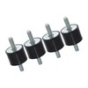Partuto 4 Pcs Universal Rubber Isolator Mount - Rubber Black