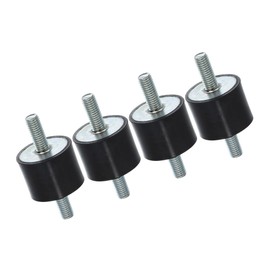 Partuto 4 Pcs Universal Rubber Isolator Mount - Rubber Black