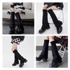 Coollooda Loose Socks, Black, Leg Warmers, For Cold Protection, Leg