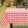 Hipinger Vinyl Square Tablecloth with Zipper and Umbrella Hole, Outdoor