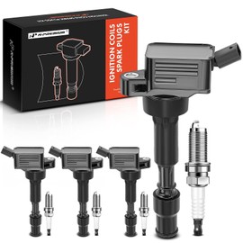 A-Premium Set of 4 Ignition Coil Pack and Iridium Spark Plugs Compatible with Hyundai Elantra 2015 & Kia Forte Koup 2017, 2.0L