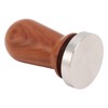 Coffee Tamper with Flat Stainless Steel Base Wooden Handle Coffee