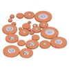 25Pcs Saxophone Pads Brown Sheepskin Sound Hole Resonator Gasket Wind