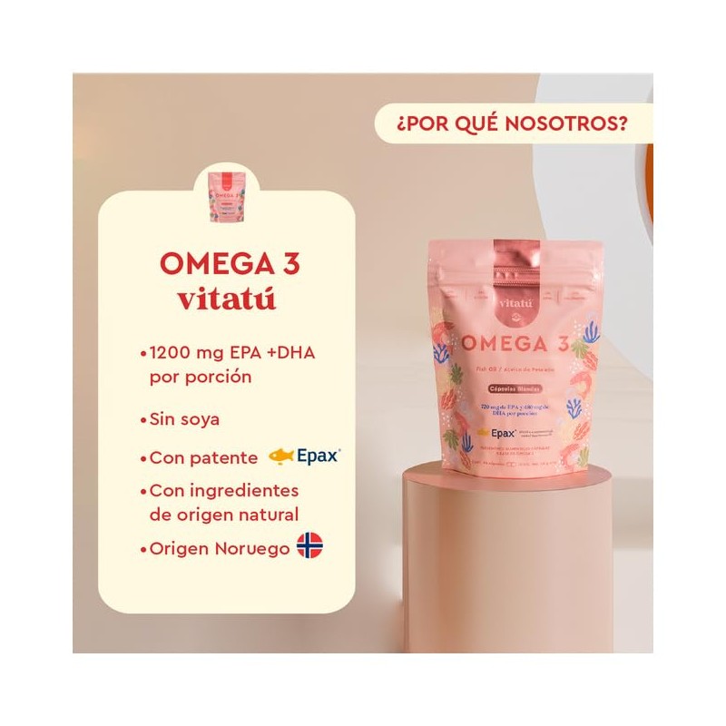 Vitatú Omega Aceite Pescado 1200 Epa Dha Cápsulas Blandas Patente