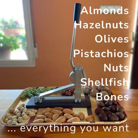 UYUNIX Zink Plated Steel Nut Cracker - Quick and Effortless Nutcracker Set Walnut Cracker Pecan Sheller Nut Splitter Peeler for Almonds, Nuts, Hazelnuts, Olives, Seafood, Bones