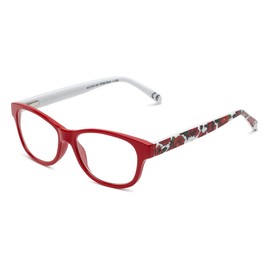 Sofia Vergara x Foster Grant Women's Linda Square Reading Glasses, Red, 3