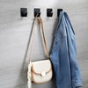 YIGII Matte Black Towel Hook, Adhesive Wall Hooks for Hanging