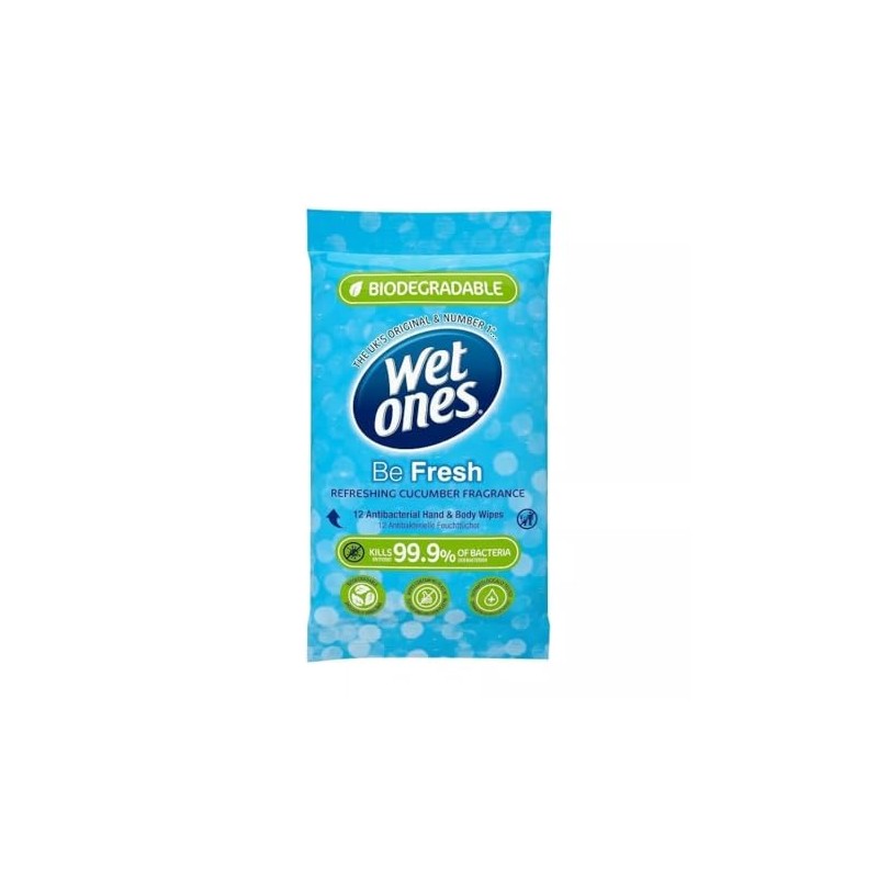 Wet Ones (Be Fresh) with Refreshing Cucumber Fragrance - Antibacterial