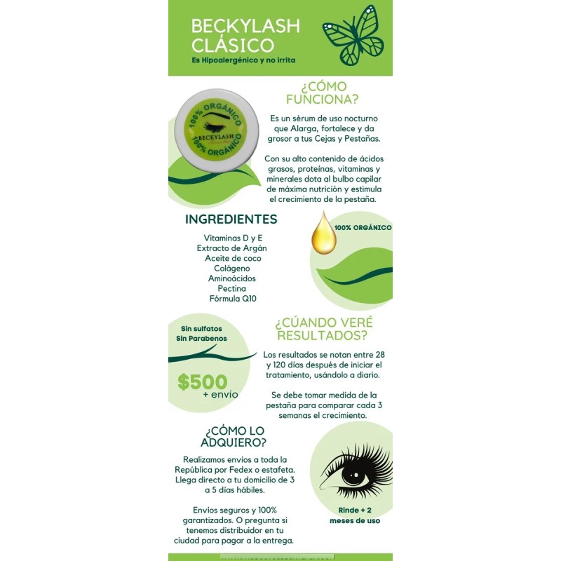 Tratamiento Alargador Para Pestañas Y Cejas Beckylash