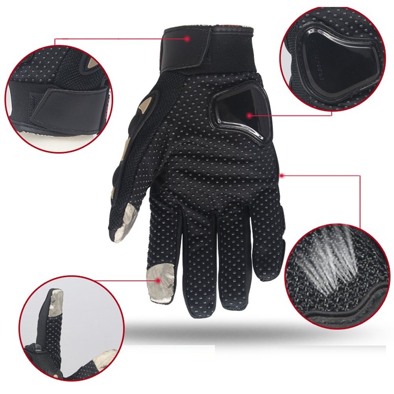 chcycle visualización táctil Verano guantes de moto motocicleta Powersports Racing