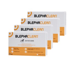 80 Blephaclean PF Daily Eyelid Wipes - Gentle Cleansing for Eyelids and Skin Around the Eyes | Suitable for Babies (over 3 months old), Children and Adults | 20 Sterile Plastic-Free Wipes x 4 packs