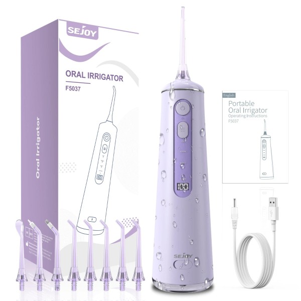 SEJOY Cordless Water Flosser Dental Oral Irrigator Floss Pick Teeth