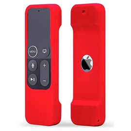 TOKERSE Silicone Case Compatible with Apple TV 4K 4th 5th Generation Siri Remote - Anti-Slip Shock Proof Soft Remote Cover Case Compatible with Apple TV 4K 4th 5th Gen Siri Remote Controller -Red